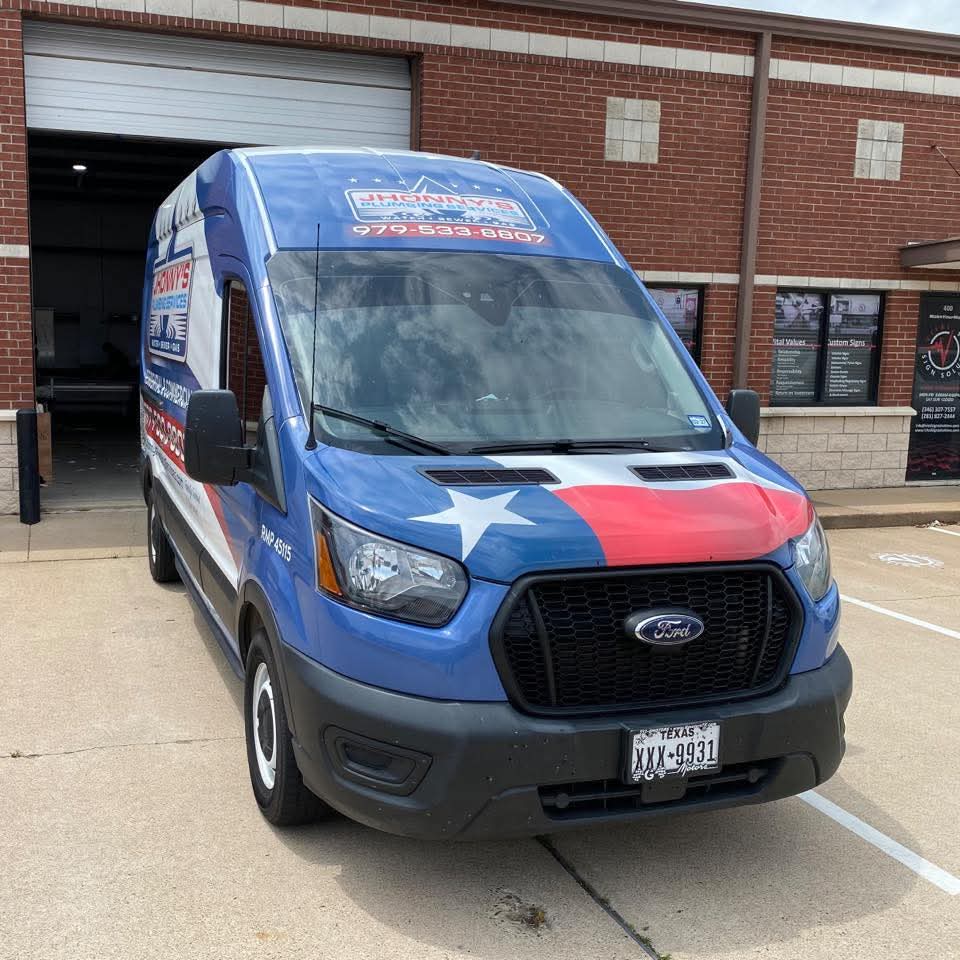 Front of the Jhonny’s Plumbing Services van
