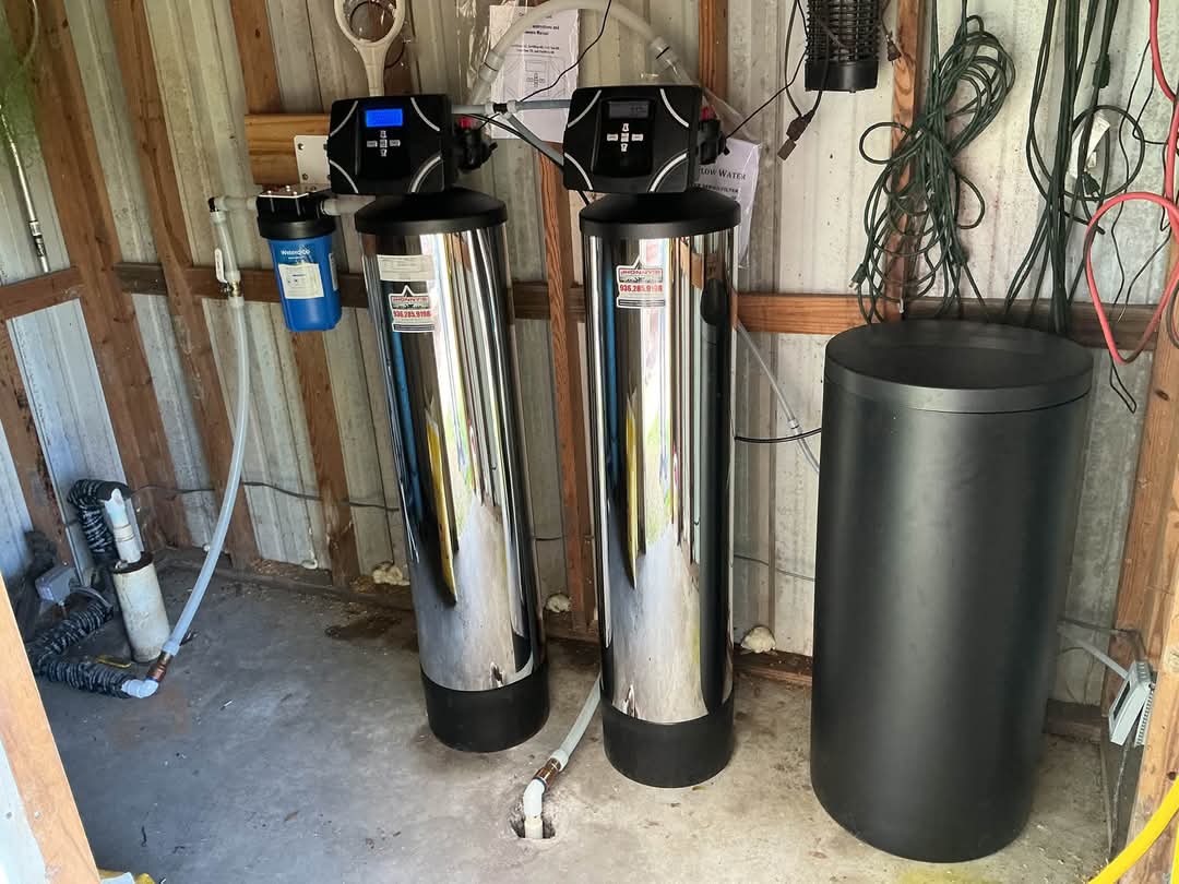 Whole-home water softener and filtration equipment installed by Jhonny’s Plumbing
